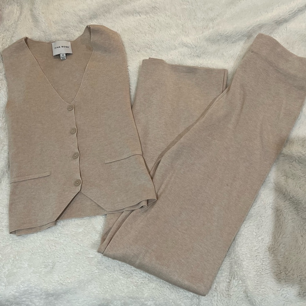 2 piece vest and pant set